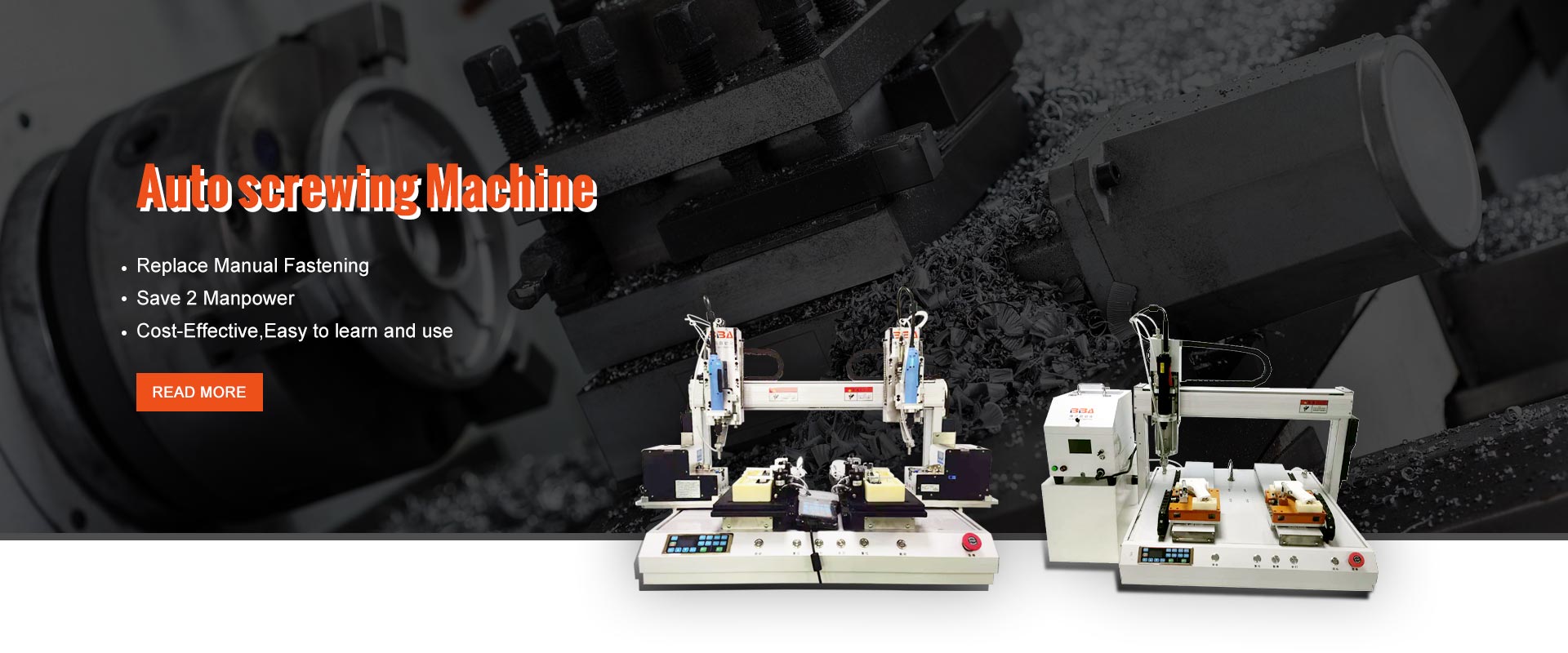 Electric screw fastening machine with double working platform